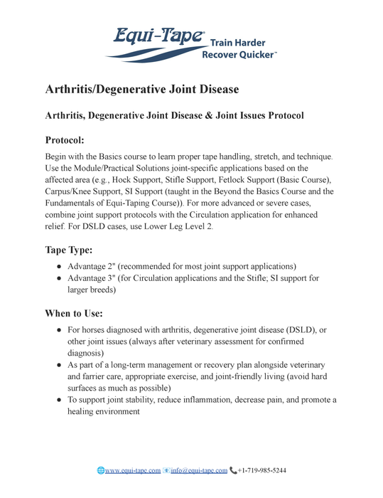 Arthritis/Degenerative Joint Disease Protocol