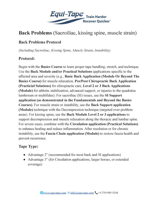 Back Problems Protocol