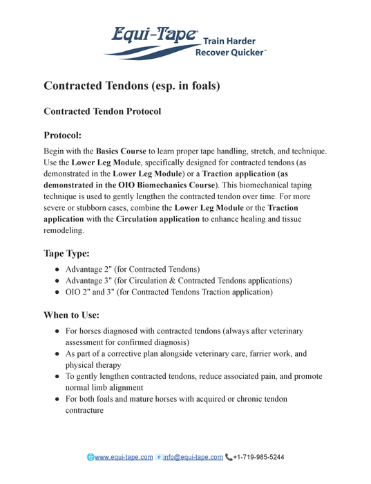 Contracted Tendon Protocol