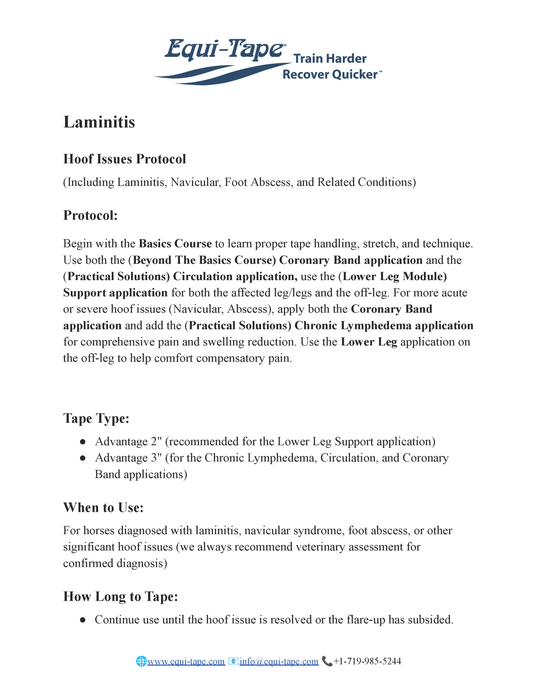 Laminitis Hoof Issues Protocol