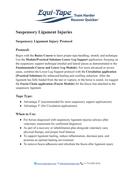 Suspensory Ligament Injury Protocol