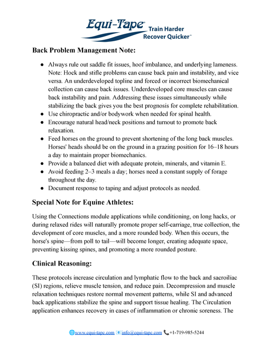 Back Problems Protocol