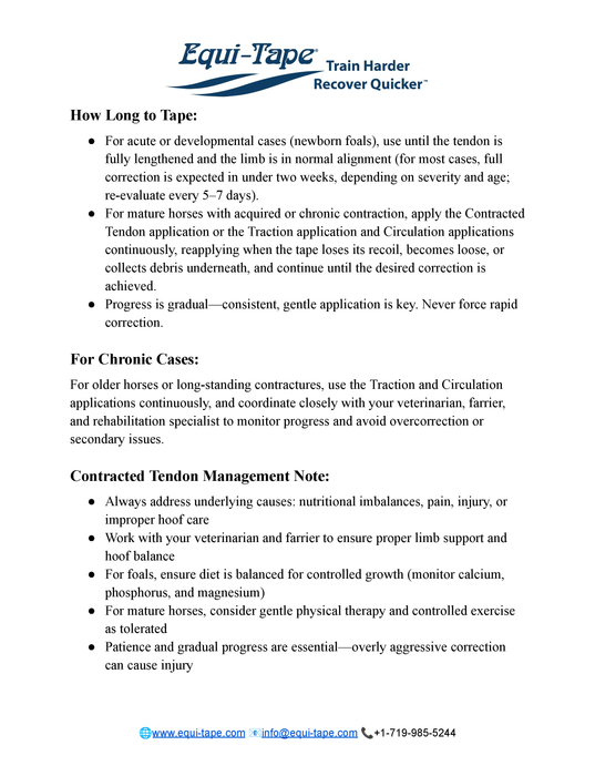 Contracted Tendon Protocol