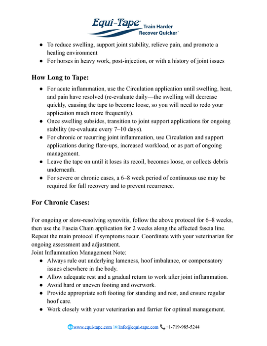Joint Inflammation/Synovitis Protocol
