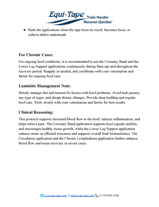 Laminitis Hoof Issues Protocol