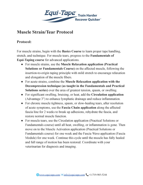 Muscle Strain/Tear Protocol