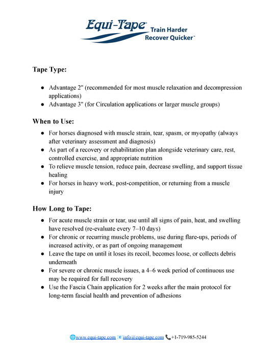 Muscle Strain/Tear Protocol