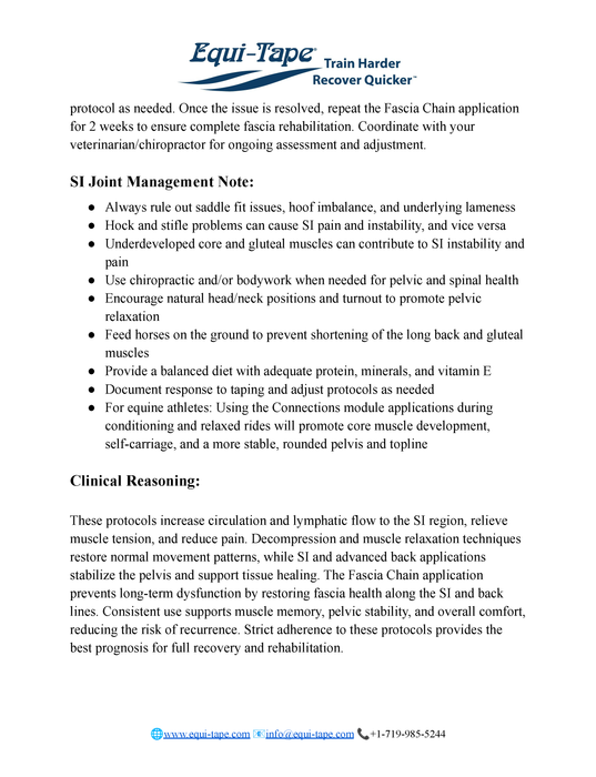 SI (Sacroiliac) Joint Dysfunction Protocol