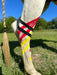 Equi-Tape application, circulation support for the equine hock, used for inflammation and swelling